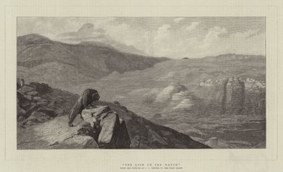 Der Löwe auf der Lauer von Jean Leon Gerome